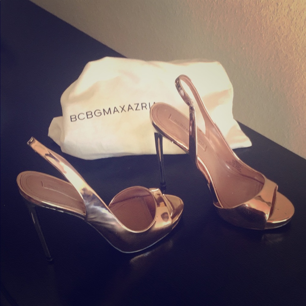 BCBG stilletos worn only twice for a wedding.